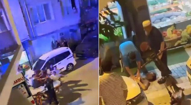 In Küçükçekmece, a man who went out to buy dessert for his pregnant wife was attacked with a knife.