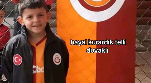 The Super League team sent the young footballer who shared Galatasaray content from the team.