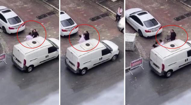 During the fight, he asked for a knife, and when he couldn't get it, look what he did.