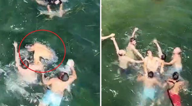 Дрон обнаружил и спас человека, который тонул.