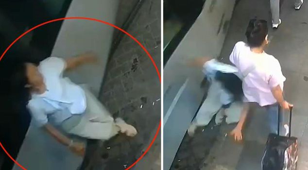 The moment the tram hit a tourist in Sirkeci was captured on camera