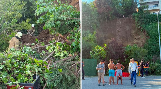 Landslide in Buyukcekmece: There are people trapped
