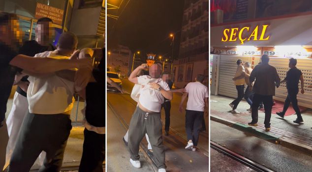 Things got chaotic outside the nightclub: the drunks' behavior was caught on camera.