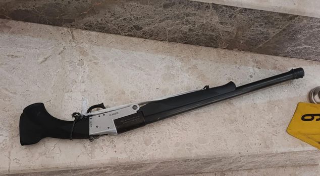 He fired a shotgun at his son, who constantly argued with his mother.