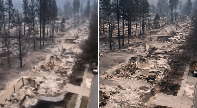 Neighborhoods were wiped off the map in the Washington fire, and thousands lost their homes.