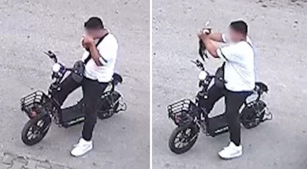 Blood-chilling sight! She first kissed the kitten, then choked it to death.