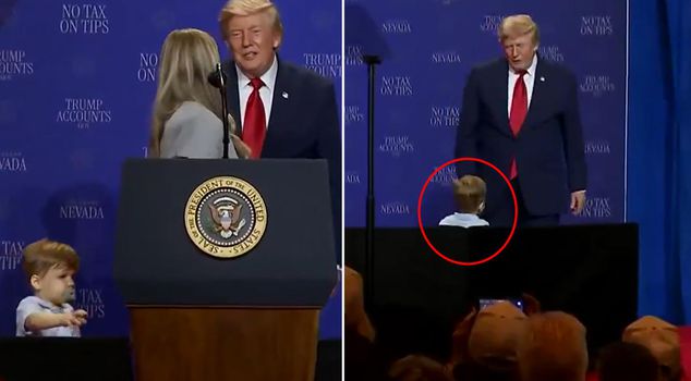 Trump saved the little child at the last moment! The Biden reference stole the show at the event.