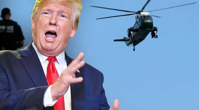 Death danger on helicopter carrying Trump! Narrowly escaped.