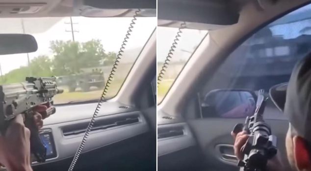 مشهد لا يُصدق! أطلقوا النار على قوات الأمن وذهبوا وهم يلوحون بأيديهم