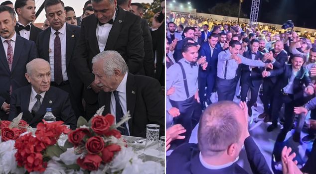 Devlet Bahçeli was a witness at the wedding attended by 20,000 people.