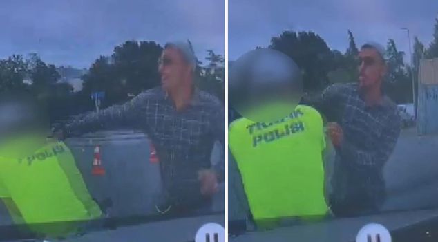 Attack on police with a knife in Fatih caught on camera; suspect caught after being shot in the leg