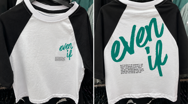 Christian propaganda on a children's t-shirt: What was written came from the Bible.