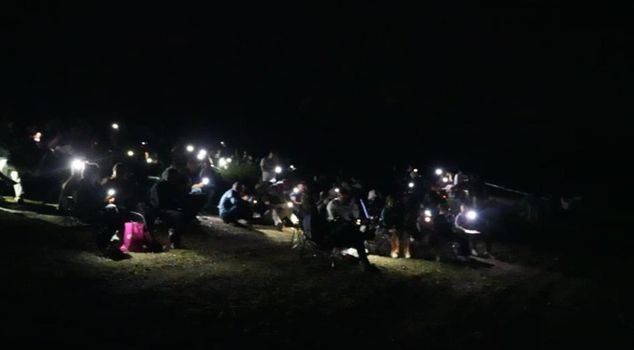 Thousands flocked to watch the Perseid meteor shower! Traffic was jammed, and they walked for miles.