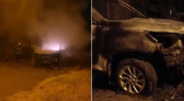The architect whose reconciliation offer was rejected set the house and the van on fire.