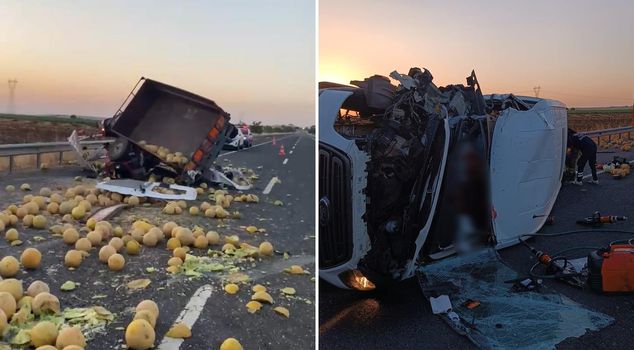 In Diyarbakır, a minibus collided with a tractor: 2 dead, 6 injured