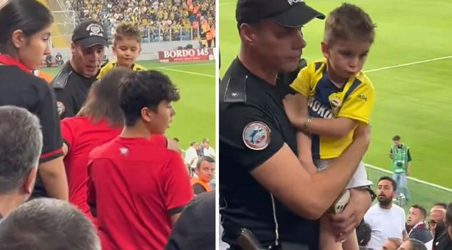 Reactions are snowballing! Look at what was done to the little Fenerbahce fan.