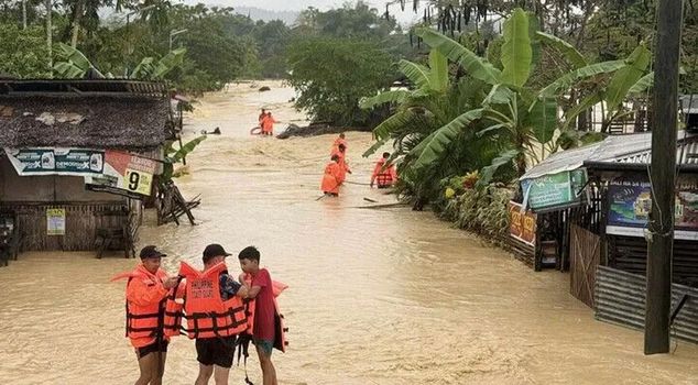 23 people died in the Philippines due to a tropical storm and monsoon rains.