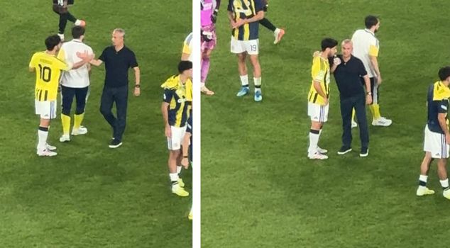 The image that left its mark on the end of the match! They talked at length