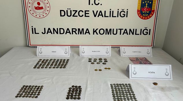Historical artifact operation in Duzce: 196 coins seized