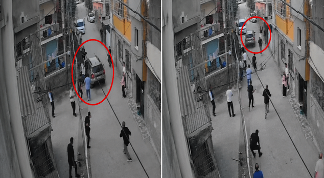 A family fight in Adana turned the street into a battlefield.