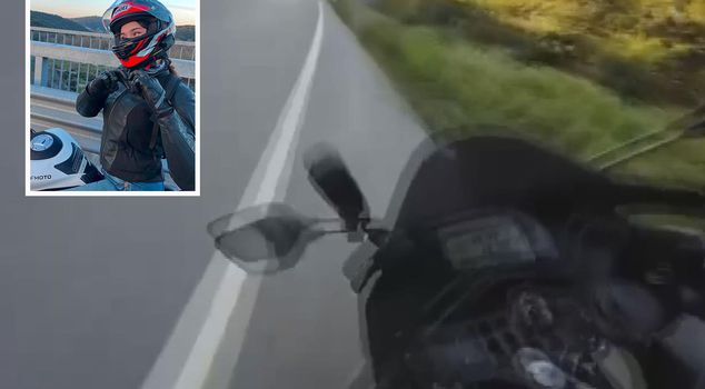 The accident in which a young woman lost her life in Şile was captured on a helmet camera.