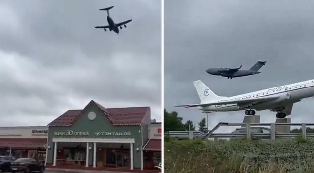 A US military aircraft landed in Moscow.
