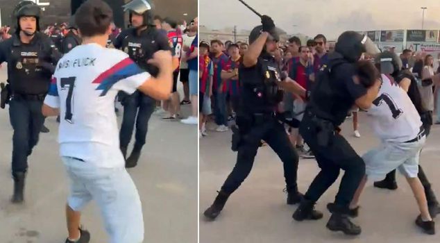 Police batoned the fans, the country was thrown into chaos.