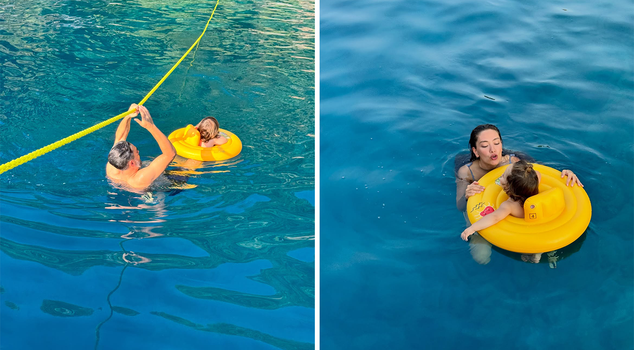 Happy family picture! Holiday poses from Neslihan Atagül and Kadir Doğulu