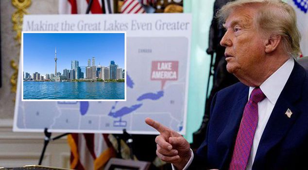 Trump renamed Lake Ontario to 'Lake America'.