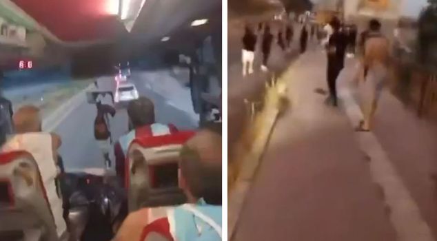 هجوم بالحجارة على جماهير طرابزون سبور في ديار بكر