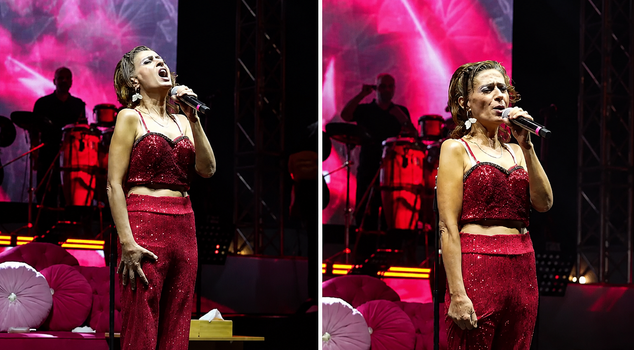 Yıldız Tilbe sang, 200 thousand people accompanied the national anthem.