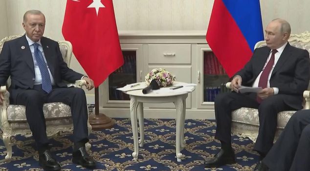 بدأت مباحثات الرئيس أردوغان مع الرئيس الروسي بوتين
