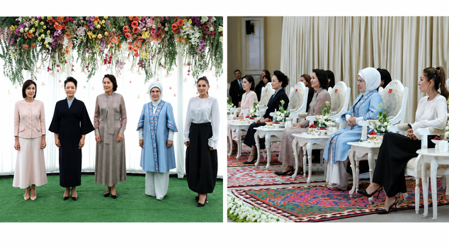 Emine Erdogan met with spouses of leaders in Bishkek