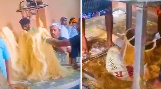 More stomach-churning images from India! This time from a sweets factory.