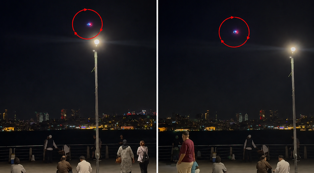 Interesting moments on the Üsküdar shore: Alcohol announcement from police drone.