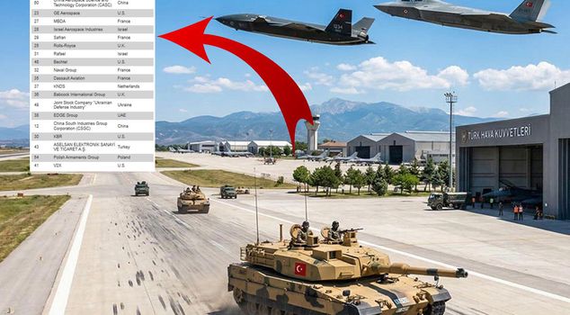 Turkey's wind in the defense industry! 5 Turkish companies in the world's top 100