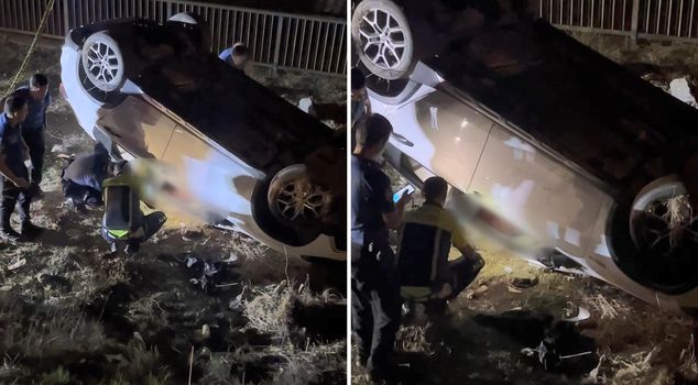 The driver of a car that overturned into a ditch in Ümraniye lost his life.