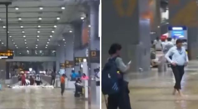 The busiest airport in India has been flooded! More than 400 flights were delayed.