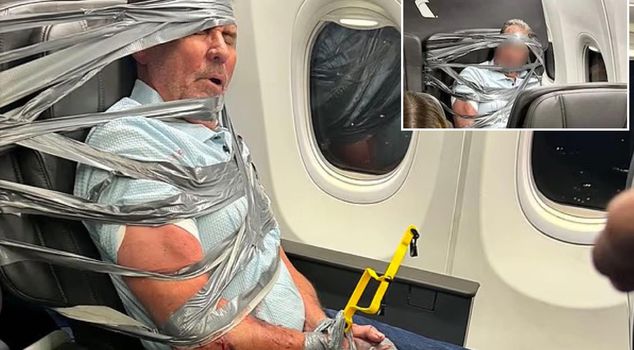 He caused chaos on the plane! That's how it ended.