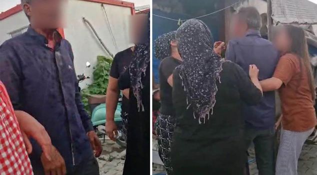 He raided the container city with a machete! He injured 4 people, including his wife and daughters.