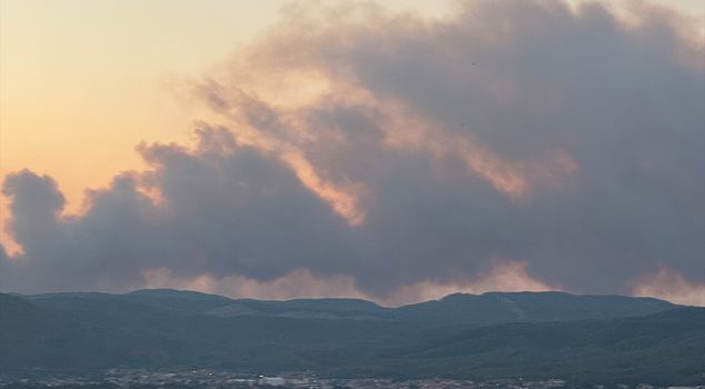 Intervention continues against the forest fire in Muğla.