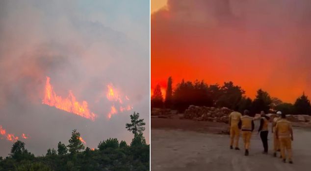 Fires in two tourism cities of Türkiye