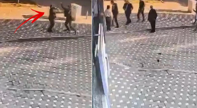 If the teacher does this too! He attacked the guard who warned him in front of the school.
