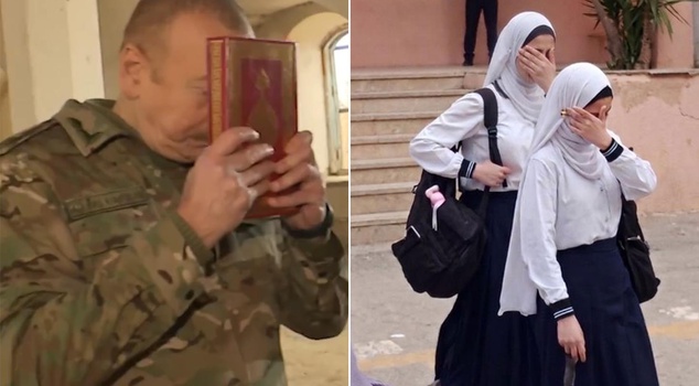 The headscarf debate is growing in Azerbaijan! A message was given through Aliyev's images.