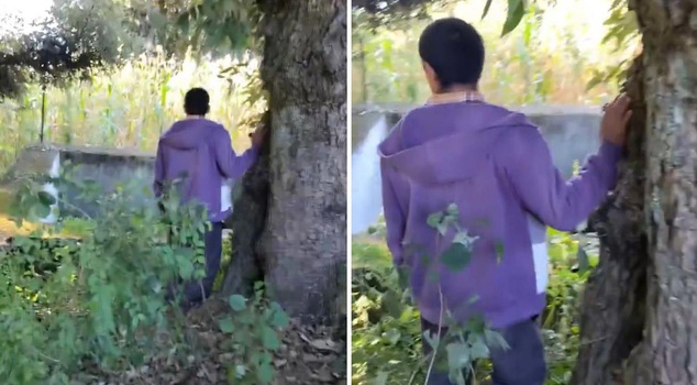 He went to the place where he heard strange sounds and was shocked by the scene he saw.