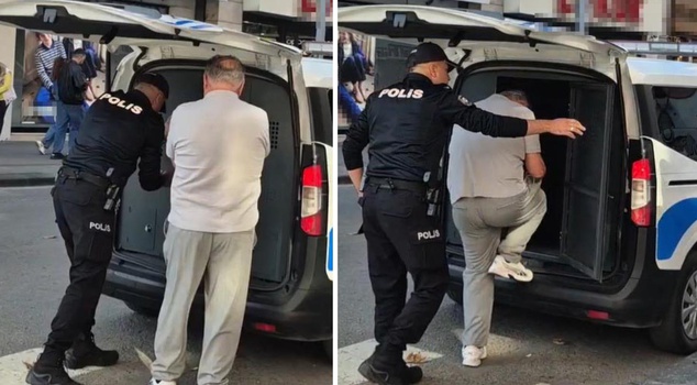 The 58-year-old suspect who took photos of the woman walking on the street was arrested.