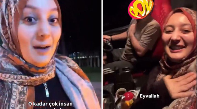 There is a big backlash against the headscarved woman who hitchhiked and traveled by truck.