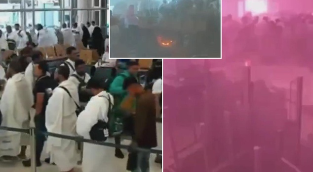 As Umrah pilgrims were preparing for flight, missiles rained down on the airport.