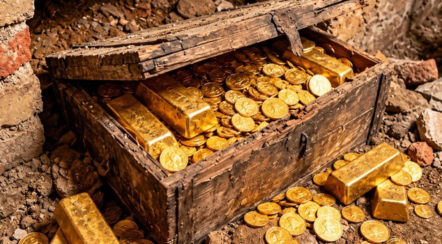 Gold bars came out from inside the wall! Look what they're going to do.