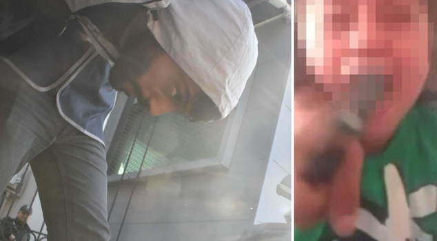 He video-called his wife and held a knife to his child's throat! His sentence has been announced